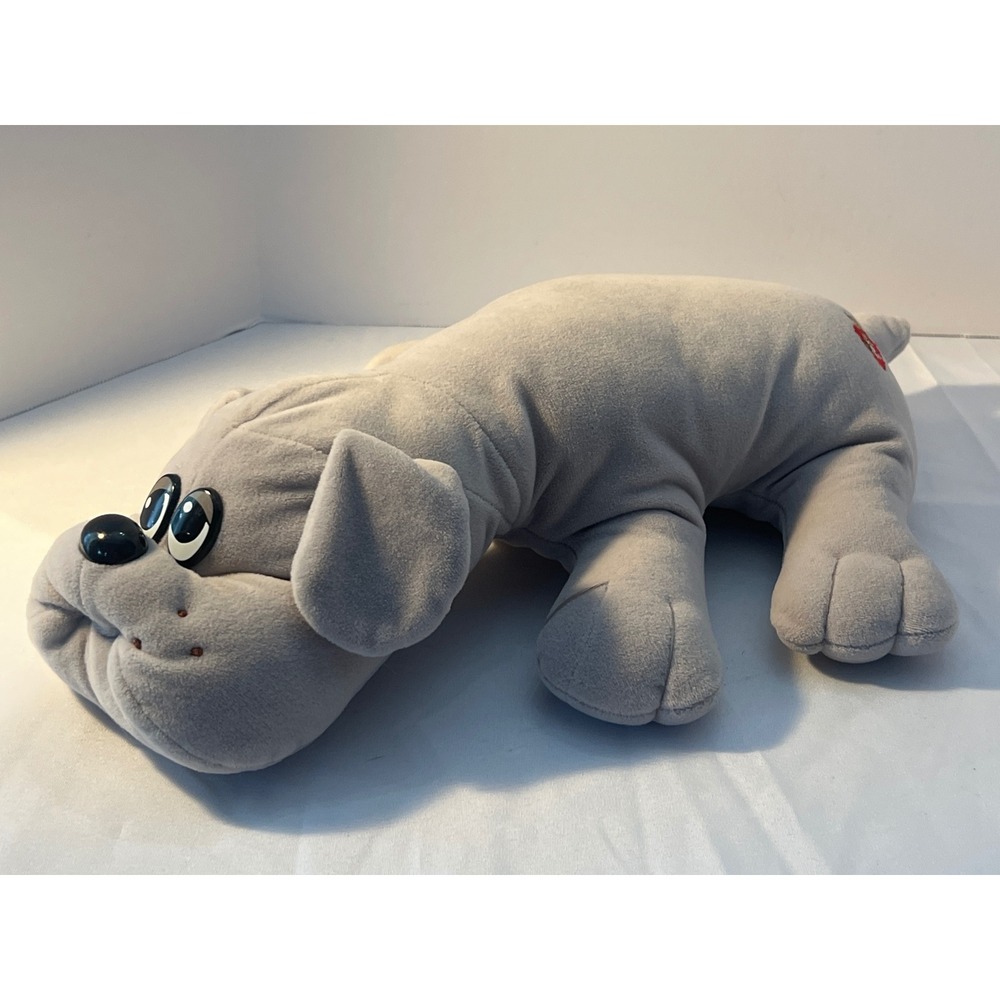 Vintage Tonka Pound Puppies Plush‎ Gray Dog Stuffed Animal Toy Laying Down Puppy